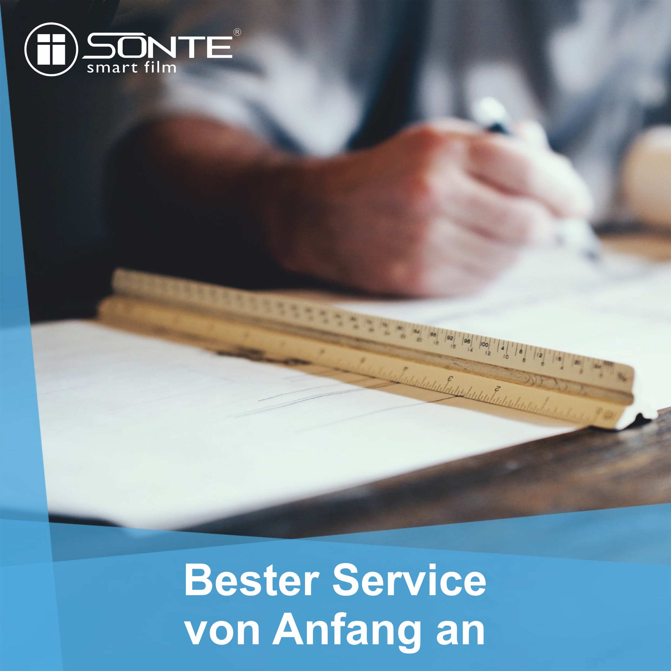 Die Planung eines Projekts mit schaltbaren Folien läuft sorgfältig und detailliert ab.